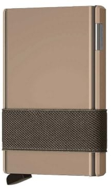 Secrid Cardslide slide + MoneyBand Desert aus Aluminium, Farbe: Sand, Maße: 10,4 x 6,8 x 1,7 cm, CS-Desert
