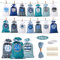 Weihnachts-Adventskalender-Tüten, 24 Tage Countdown Jutebeutel zum Aufhängen, Adventskalender, Geschenkgeschenke für Weihnachtsdekorationen (blau)