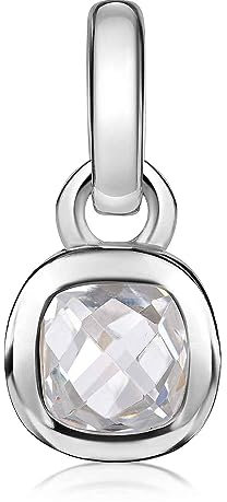Materia Zirkonia Anhänger Silber 925 Damen quadratisch KA-248-Weiß