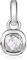 Materia Zirkonia Anhänger Silber 925 Damen quadratisch KA-248-Weiß