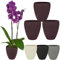 Spang Luna Orchideentopf Orchideen Übertopf Blumentopf Topf ○ Made in Germany (1er Set, Lila)