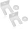 SPARES2GO Integrated Fridge/Freezer Door Clip Fixing Bracket compatible with Electrolux Built-in x 2
