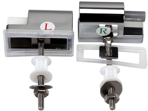 Fanmitrk Toilet Seat Hinges-Soft Close Toilet Seat Fittings Fixing Kit Replacements,Rubber Accessories, for Duroplast Seats Use (UFHJJL)