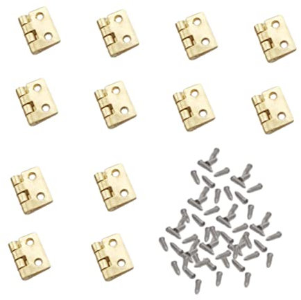 Veemoon Alloy Material Mini Hinge Hardware 1:12 Scale Miniature Dollhouse Fixing Screws Perfect for Mini House Ornaments Furniture