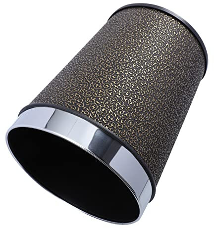 AOKWAWALIY Cubo de basura abierto para oficina, cubo de basura de cocina, cubos de basura redondos para oficina, contenedor de basura para almacenamiento de basura, cubo de basura de plástico, cubo de