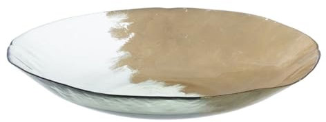 BigBuy Home Centro de Mesa Dorado Cristal 39 x 39 x 6,5 cm