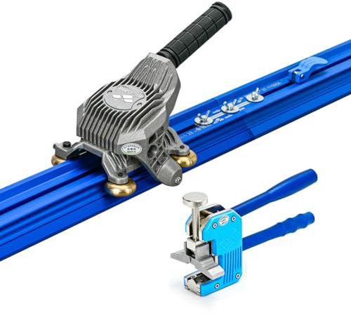 XLTEAM Manueller Fliesenschneider, Fliesenschneidewerkzeuge Mit 2,3 M Schiene, Integrierte Saugnäpfe, Fliesenschiebemesser, Für Präzises Schneiden Von Porzellanfliesen