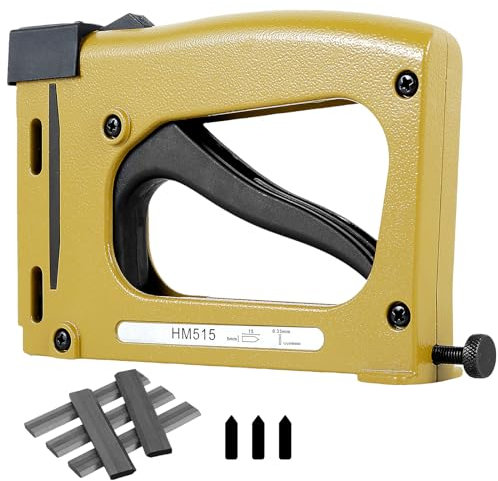 Point Driver, Aluminum Alloy Manual Framing Tool with 1000 Nails Lightweight Point Nail Tacker Adjustable Photo Frame Backing Nailer Household Small DIY Tools for Flexible and Rigid Framers