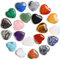 GUJOXILA 20 Stück Glücksbringer Herz Aus Stein Edelsteine Kristalle Heilsteine Sets Herz Deko Steine Hochzeitsdeko Amethyst Rosenquarz Glückssteine Meditation Reiki Energieausgleich
