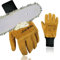 Intra-FIT Kettensägen-Schutzhandschuhe, Motorsägenhandschuhe mit Schutz für linken Hand, Sicherheits-Forsthandschuhe aus wasserabweisendem Rindsleder, Klasse 2,EN ISO 11393-4, EN 388: 3132X, Größe L