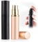 ASADAYS Portable Perfume Atomiser Refillable - 5ml Empty Travel Spray Bottle, Nano Mist, Bottom Filling Mini Atomizer, Pocket Size Cologne Dispenser for Women and Men (Black & R.Gold, CA)