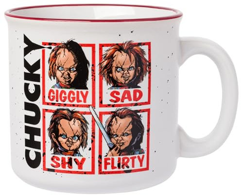 Silver Buffalo Chucky Moods Horror Keramiktasse Camper, 590 ml