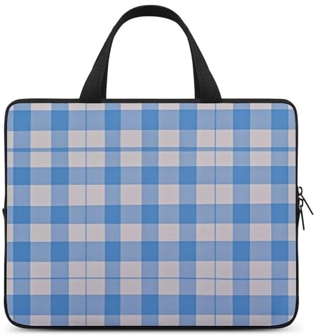 Laptop Carrying Case 17inch Blue And White Laptop Bag for Men Women Computer Bag Messenger Bag for Work, Blue and White, 17inch, Blue and White, 17inch