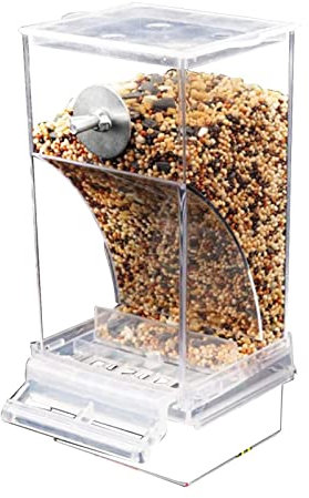 Transparent Vogelnäpfe Acryl Automatischer Futterspender Für Vögel Papageien Acryl Transparent Vogelfutterhaus Sittiche Käfig Futterautomat Vogelfutterspender Für Wellensittiche Kanarienvögel Nymphens