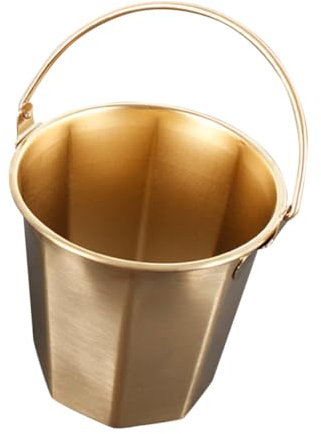CAXUSD Portable Water Bucket Strong Handle Large Capacity Metal Bucket for Garden Builders Outdoor