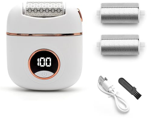 HENGBIRD eléctrica lima pies electrica limador de durezas electrico lima electrica pies recargable Adecuado para los pies, se puede dar a los amigos de la familia hombres mujeres Blanco