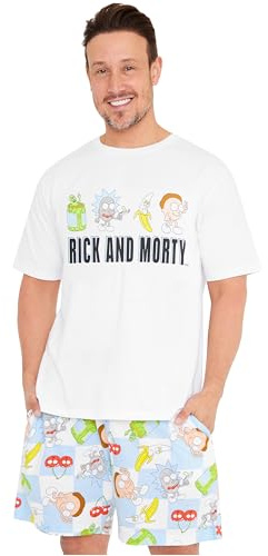 Get Trend Rick and Morty Mens Pyjamas Set Short PJs Nightwear Summer Lounge Set Sleepwear Jammies Funny Gifts for Men