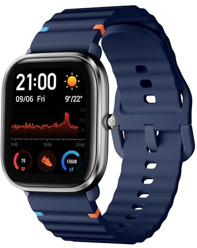 Higgs Cinturino 20mm Compatibile con Amazfit GTS 2 Mini/4 Mini/Bip 3/3pro/Bip U pro/Bip S/Bip S Lite/Bip Lite/Cinturini per Amazfit GTS 2 2e 3 4 Donna Uomo,Cinturini Sportivo Morbido Silicone