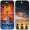 Handyhülle 2 Stück für iPhone 12 Pro Hülle 6.1'' Anime Attack on Titan Eren Armin Manga Mode Muster Design Case Kameraschutz Schutzhülle Stoßfest TPU Silikon Weich Ultra Dünn Cover -Schwarz