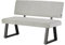 B&D home Sitzbank Sigfrid | gepolsterte Esszimmerbank mit Lehne 140 cm Polsterbank für Esszimmer, Küche, Garderobe | Industrial modern Design | Hellgrau, 11303-140-LIGR