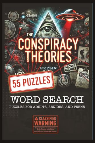 Conspiracy Theory Word Search: Puzzles for Adults, Seniors and Teens (Themed Puzzle Adventures)