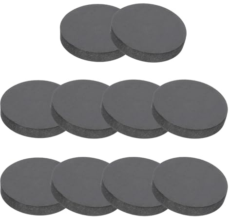 PATIKIL Rondelle Caoutchouc Ronde 10 Pcs Entretoise Anti-Vibration 30mm OD x 5mm Épais Patins pour Meubles pour Climatiseurs Lave Linge Fabrication de Joints Bricolage, Noir