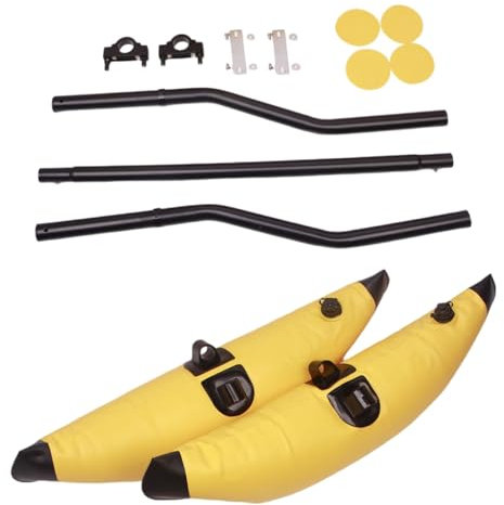 YHAILI Outrigger Float Kajak PVC Aufblasbarer Schwimmer mit Seitenarmstange, Kajak Boote Angeln Stehschwimmer Stabilisator Systeme Set