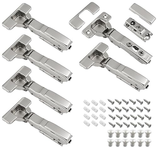 Lot de 6 charnières à fermeture amortie pour Ikea Utrusta 110 et Metod Kitchen avec amortisseur intégré - Avec instructions de montage (français non garanti)