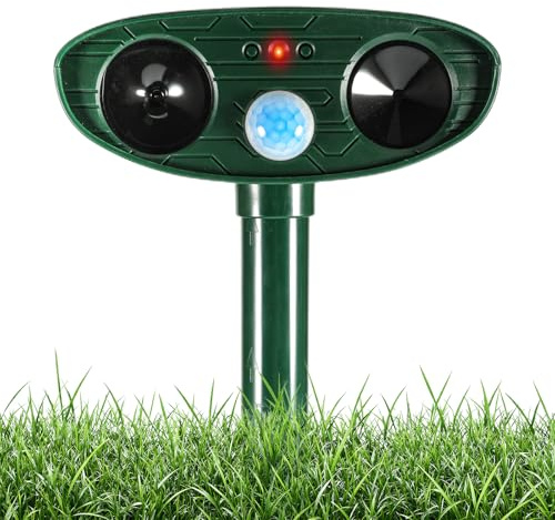 ertlutw Solar Ultraschal Tiervertreiber Ultraschall Solar Katzenabwehr | Katzenschreck Ultraschall Testsieger Katzenschreck für Garten Testsieger Marderschreck Garten Wasserdicht mit Bewegungsmelder