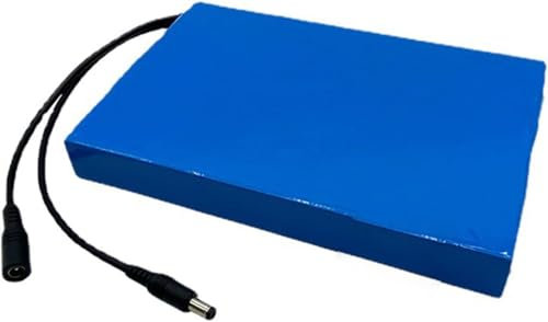 Batteria ricaricabile ai polimeri di litio da 30000 mAh DC12V, batteria agli ioni di litio con caricabatterie da 2 A, adatta per fotocamere da 12 V, barre luminose a LED, giocattoli per bamb