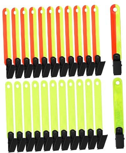 UKCOCO 24Stücke Reflektierende Wegmarkierungen mit Clips Hochsichtbar und Kompakt für Camping und Jagd Einfache Befestigung Erhöhte bei Nacht