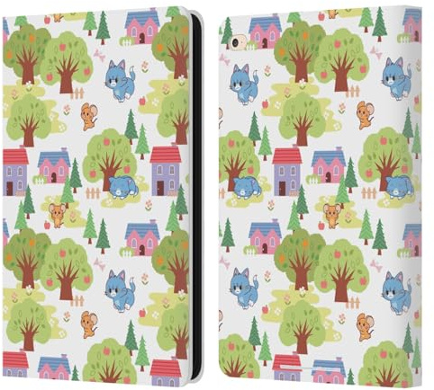 Head Case Designs sous Licence Officielle Tom and Jerry Motif D'Arbres Graphismes Gokko Étui Portefeuille en Cuir Compatible avec Apple iPad Air 2 (2014)