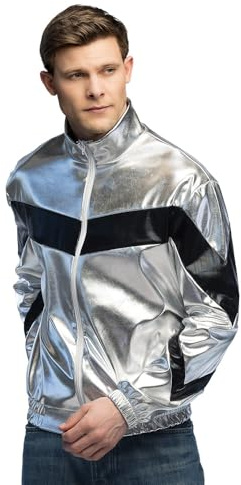 Boland - Jacke im Metallic Look, Trainingsjacke für Damen und Herren im Retro Style, Gruppenkostüm für Mottoparty, Karneval