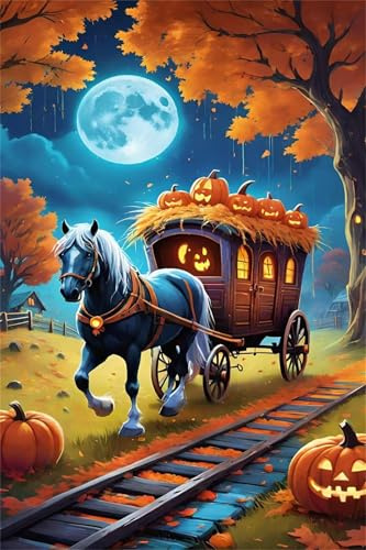 Puzzle 100 Teile, Mond Tier Pferd Puzzle Erwachsene, Herausforderndes Rätsel, Klassische Puzzles 40x28 cm, Geschicklichkeitsspiel für die ganze Familie