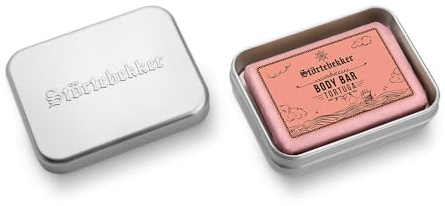 Störtebekker® Premium Festes Duschgel (Tortuga) & Seifendosen Set - Body Bar mit Shea Butter - feste Duschseife + Seifendose Aluminium im Set für die Duschpflege - Handgefertigt in Seifenmanufaktur
