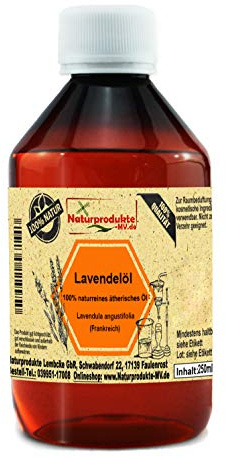 Lavendelöl (250 ml) 100% naturreines ätherisches Öl