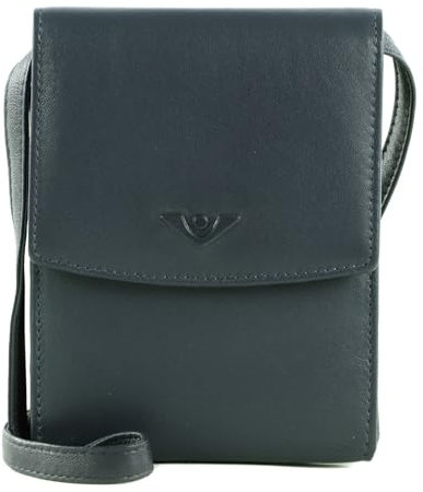 VOi Umhängetasche mit Gürtelschlaufe 10063 Geldbörse zum Umhängen aus 100% Leder in Blau