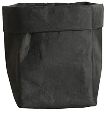Conteneur En Papier Kraft Réutilisable Et Lavable Grand Organiseur Décoratif Pour Jouets Et Fleurs Noir