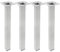 PrimeMatik - Pieds de Table carré pour Meubles et Bureau en Acier Gris 40cm 4-Pack