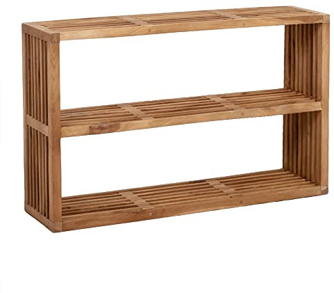 LEBENSwohnART Regal ESTANTE 80x50cm Natural Pinie Bücherregal Lowboard TV Board Handarbeit