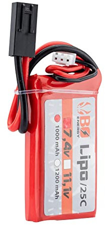 BO Manufacture 1 Stick Batterie Lipo 2S 7.4V 1000mAh 25C Peq