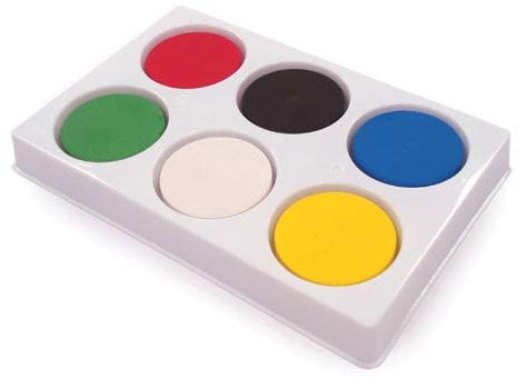 Lexicon Select 6 Watercolour Blocks & Palette for Kids with Colour Mixing Chart School Craft Paint