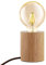Chao Zan Holz-Tischleuchte rund,Retro Industrial Tischlampe,Modern, Nachttischlampe aus Holz,Lampe mit Schalter, E27 Verwendet in Schlafzimmer,Wohnzimmer,Studio,Café, Bar.(ohne Leuchtmittel)