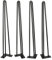 Pieds en épingle à Cheveux 71cm Ensemble de 4, DIY Meubles de Table en métal Jambes idéales pour la Table à Manger, Bureau, Milieu siècle Style Moderne, (Noir)