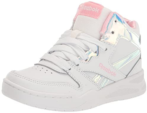 Reebok Chaussures de basket-ball unisexes pour enfant Bb4500, Blanc/rose brillant, 6 Little Kid