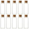 10 Mini Glass Bottles With Cork Lids - 10ML Empty Spell Jars, Tiny Wishing Bottles For Crafts, Decoration & Wedding Party