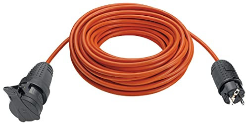 VIMAR 0R32392 Prolunga Lineare 20 m IP44, Spina 16 A Combinata DE/FR, Presa SICURY Schuko, per Apparecchi Elettrici da Giardinaggio ed Elettroutensili, Arancio