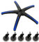 Frassie 28 inch Nylon Gaming Chair Base Replacement with 5 Casters, Heavy Duty Boss Office Chair Base Part (Blue)
