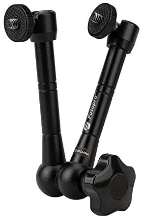 Fotopro 11 Zoll Magic Arm Beide 1/4 Zoll Gewindeschraube Verstellbarer Artikulieren magischer Arm für Stativ LED Licht Monitor Mikrofon Super Clamp