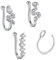 Funseedrr Fake Nasenpiercing Nasenring Set C Form Edelstahl Fake Nose Ring Kein Piercing Septum Nase Ring